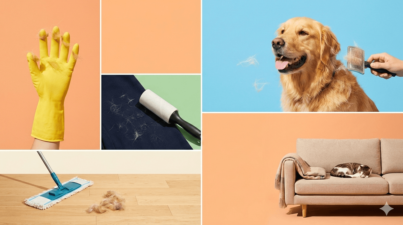 How to Remove Pet Hair from Furniture, Carpet, and Clothes